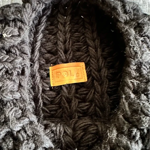 NWOT POL Chunky Knit Boxy Black Short-Sleeved Sweater - POL S fits up to 1-2X - Picture 5 of 9